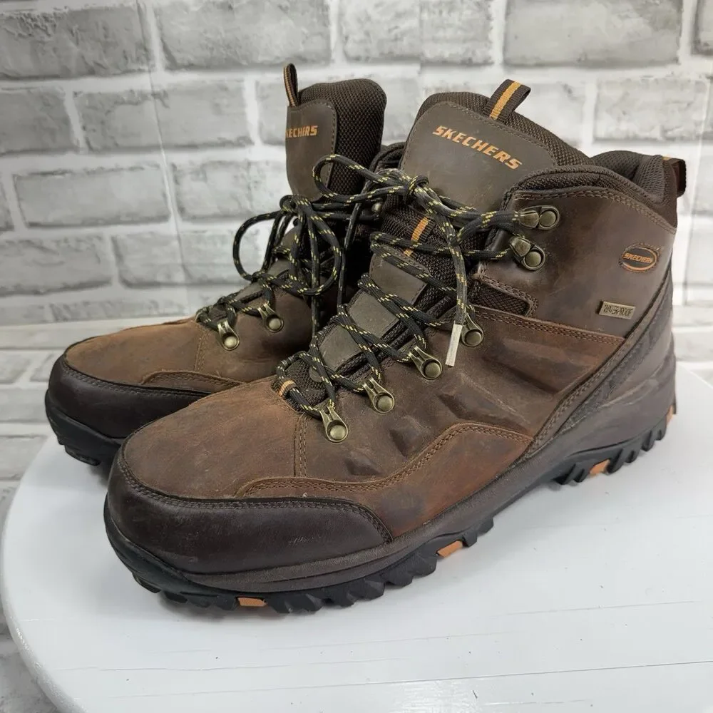 Skechers Relment Traven Men's Size 13 Brown Waterproof Hiking Boots 65529